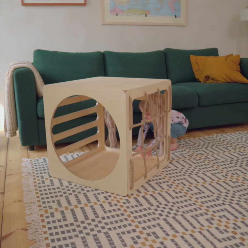 CUBITRI® Climbing Play Cube With Wooden Window