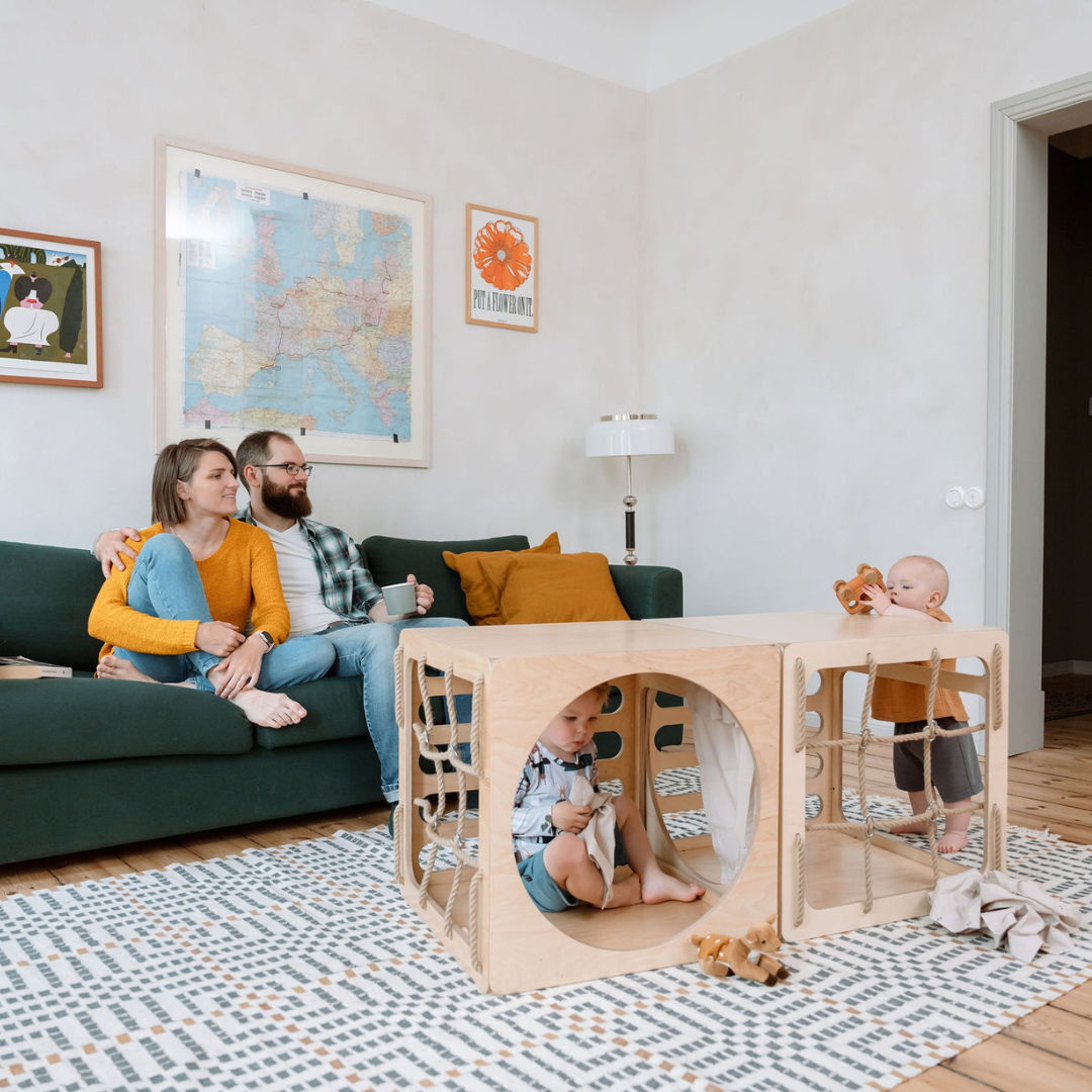 CUBITRI® Climbing Play Cube With Rope Window