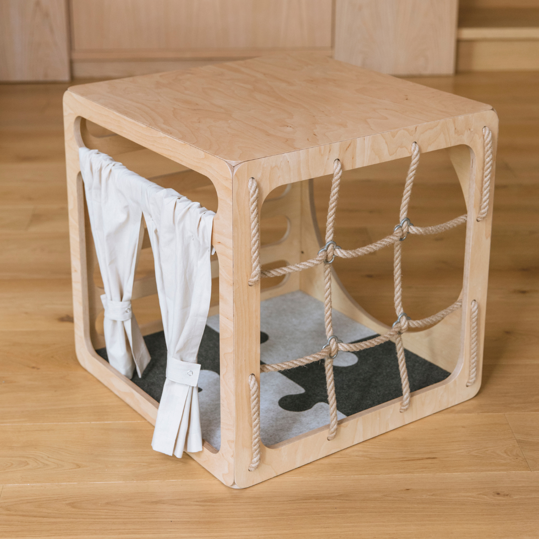 CUBITRI® Climbing Play Cube With Wooden Window