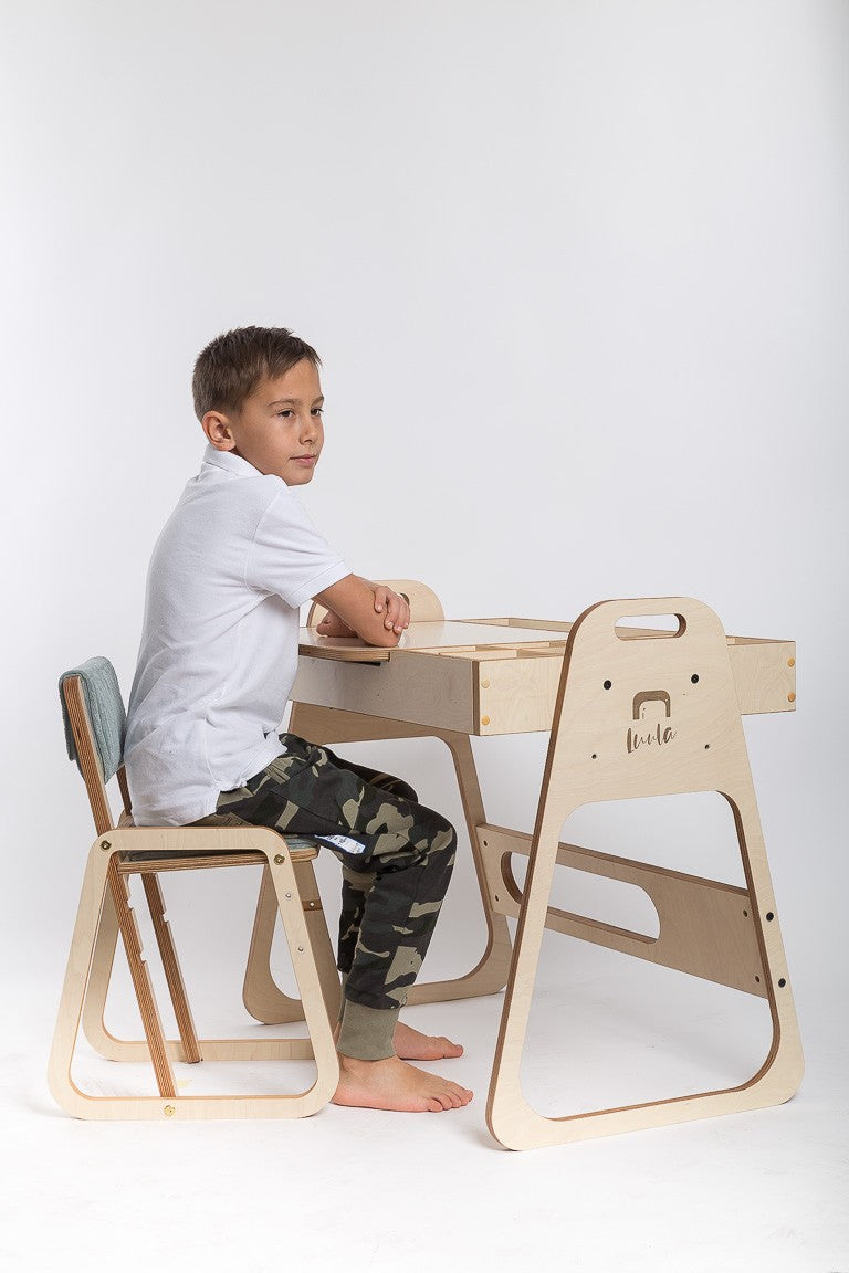 Adjustable Children Chair Julle - Mint Green