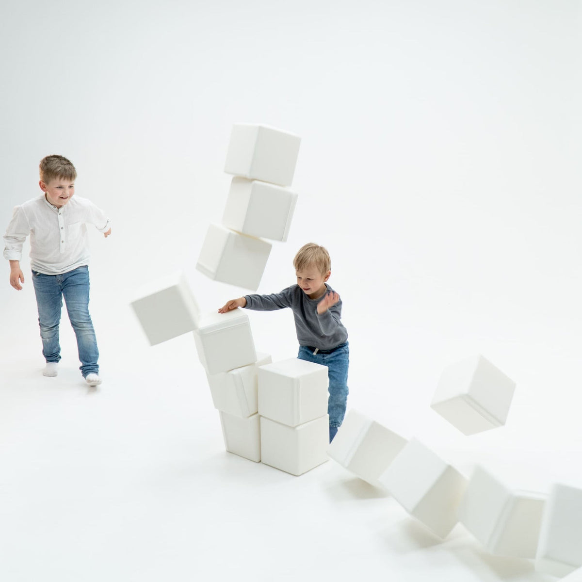 Foam Mega Cube Building Block - Ivory