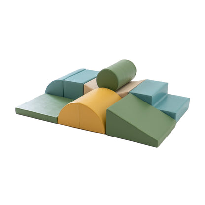 Soft Play 8 Foam Block Set - Pastel Turquoise Adventurer