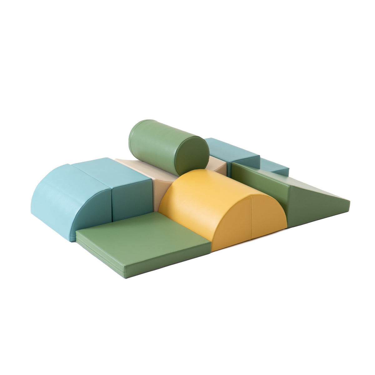 Soft Play 8 Foam Block Set - Pastel Turquoise Adventurer