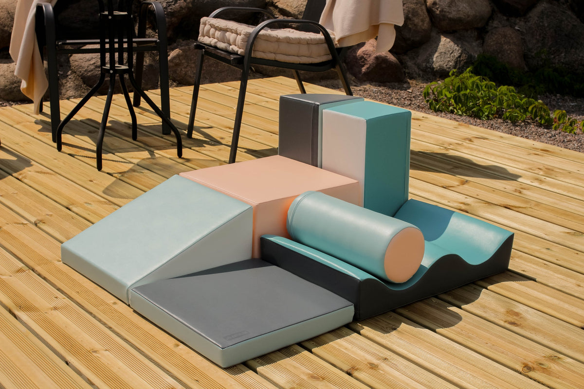 Soft Play 7 Foam Block Set - Light Pastel Discoverer