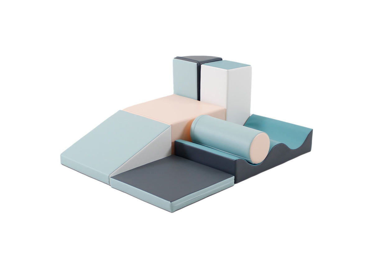 Soft Play 7 Foam Block Set - Light Pastel Discoverer