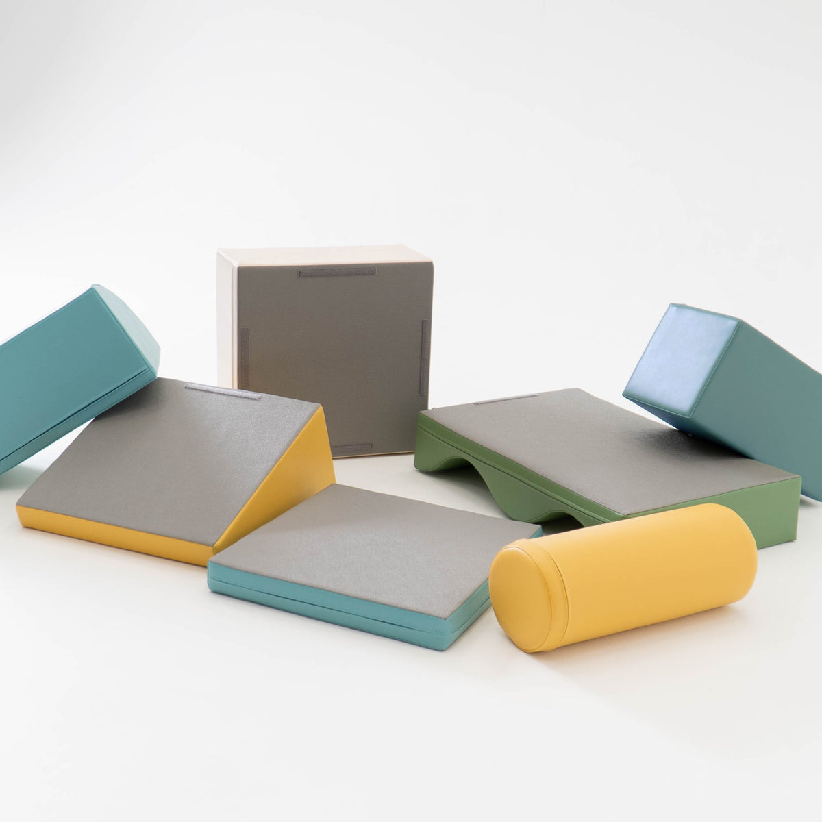 Soft Play 7 Foam Block Set - Pastel Turquoise Discoverer