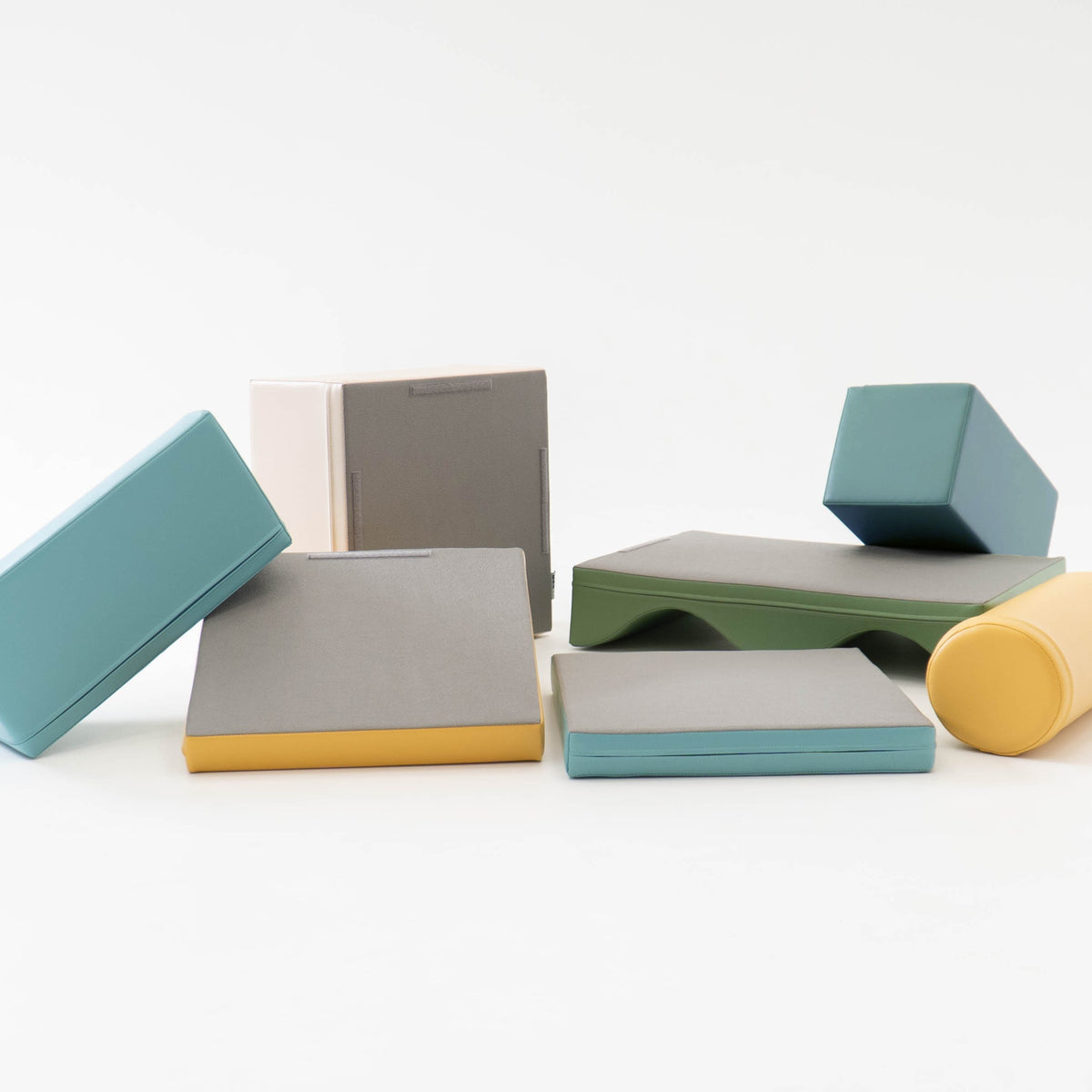 Soft Play 7 Foam Block Set - Pastel Turquoise Discoverer