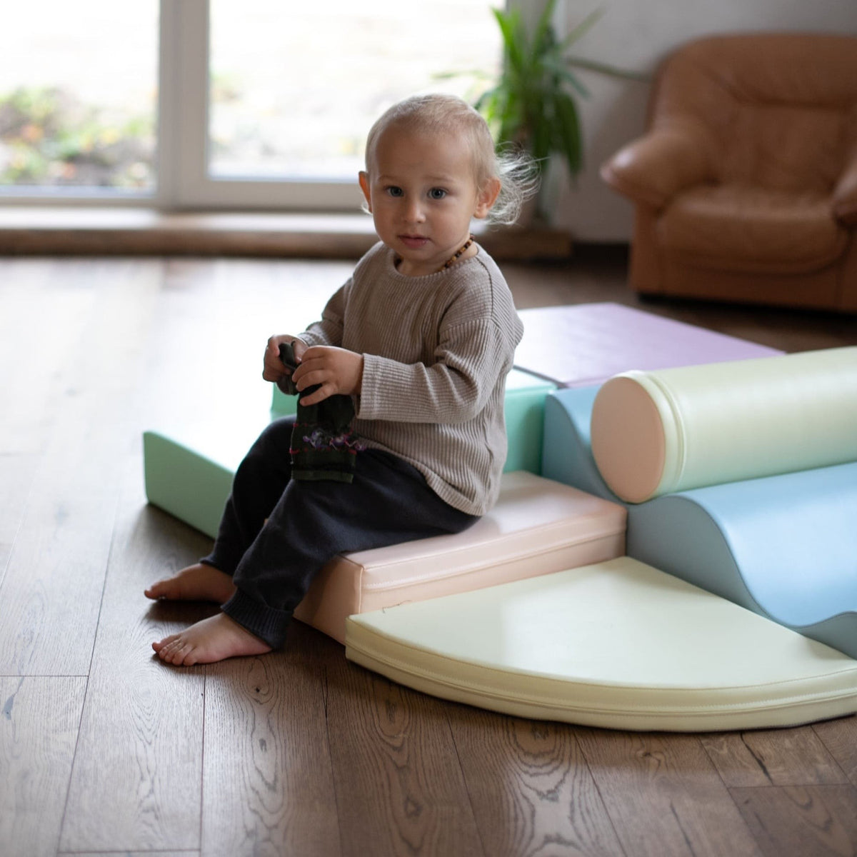 Soft Play 6 Foam Block Set - Light Pastel Explorer