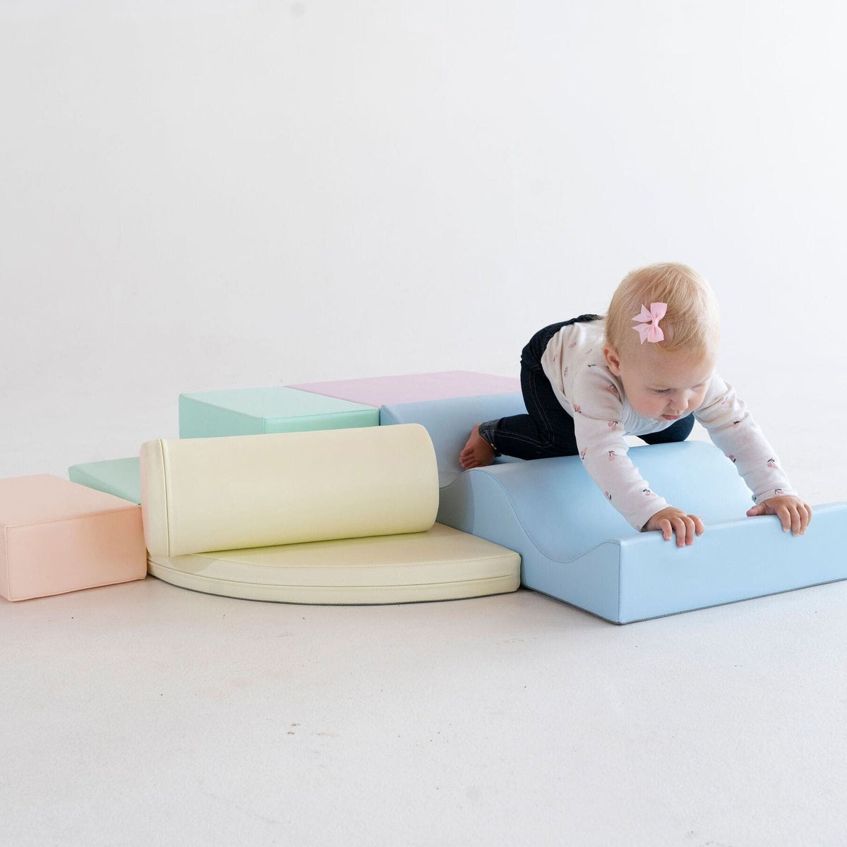 Soft Play 6 Foam Block Set - Light Pastel Explorer