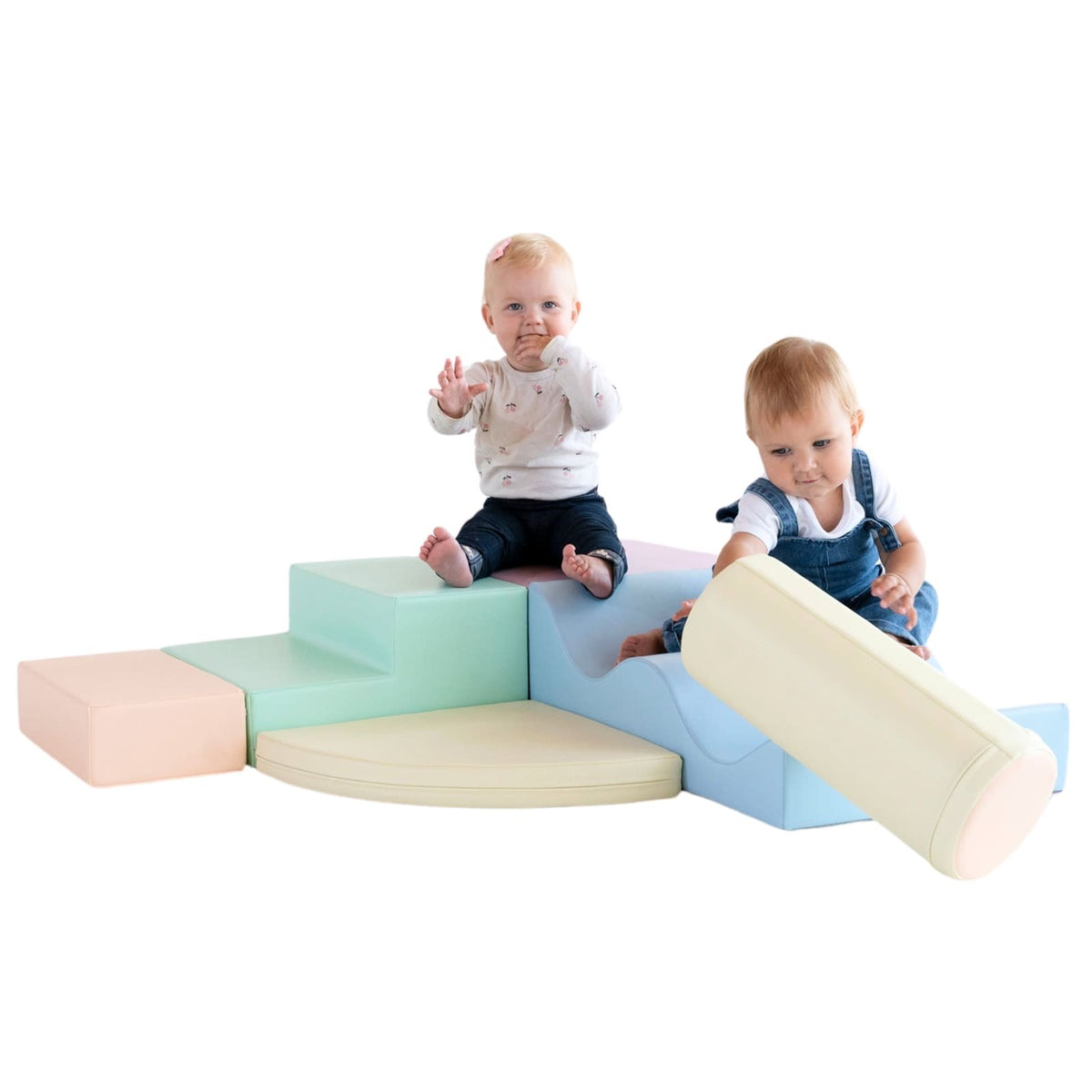 Soft Play 6 Foam Block Set - Light Pastel Explorer