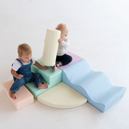 Soft Play 6 Foam Block Set - Light Pastel Explorer