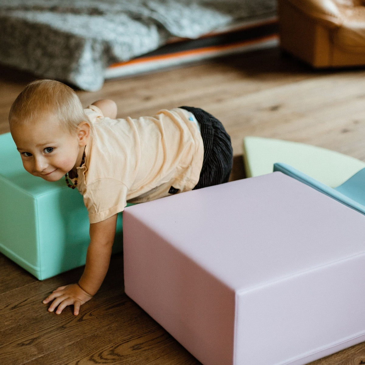 Soft Play 6 Foam Block Set - Light Pastel Explorer