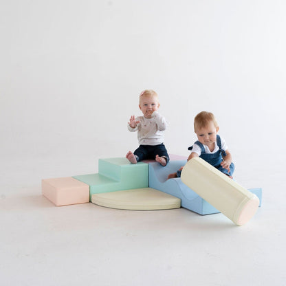 Soft Play 6 Foam Block Set - Light Pastel Explorer
