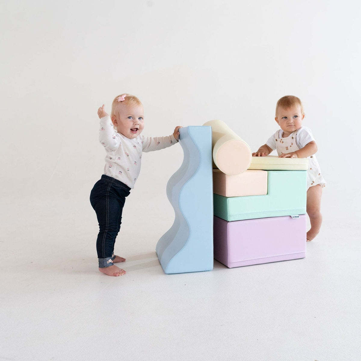 Soft Play 6 Foam Block Set - Light Pastel Explorer