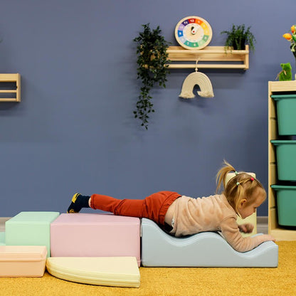 Soft Play 6 Foam Block Set - Light Pastel Explorer