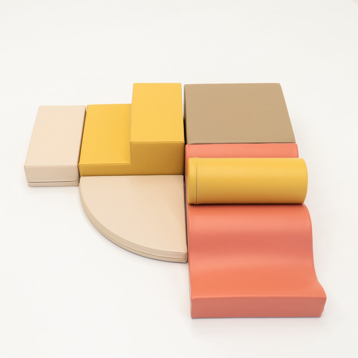 Soft Play 6 Foam Block Set - Pastel Pink Explorer