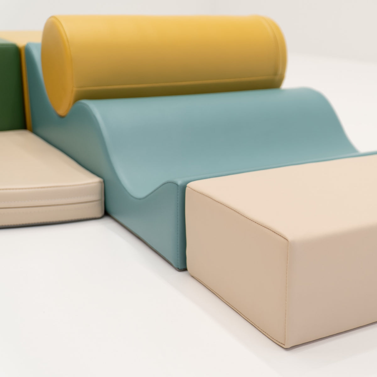 Soft Play 6 Foam Block Set - Pastel Turquoise Explorer