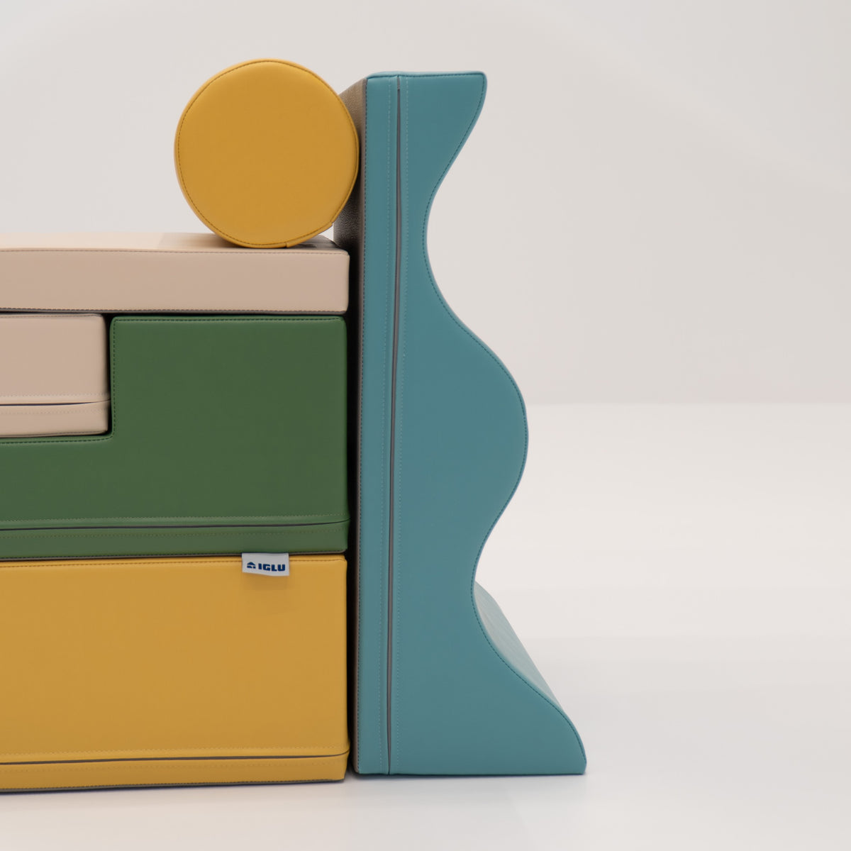 Soft Play 6 Foam Block Set - Pastel Turquoise Explorer