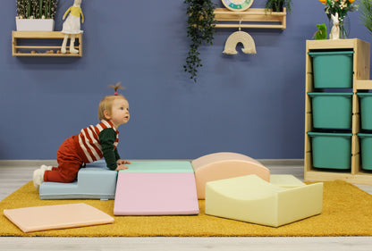 Soft Play 7 Foam Block Set - Light Pastel Little Crawler