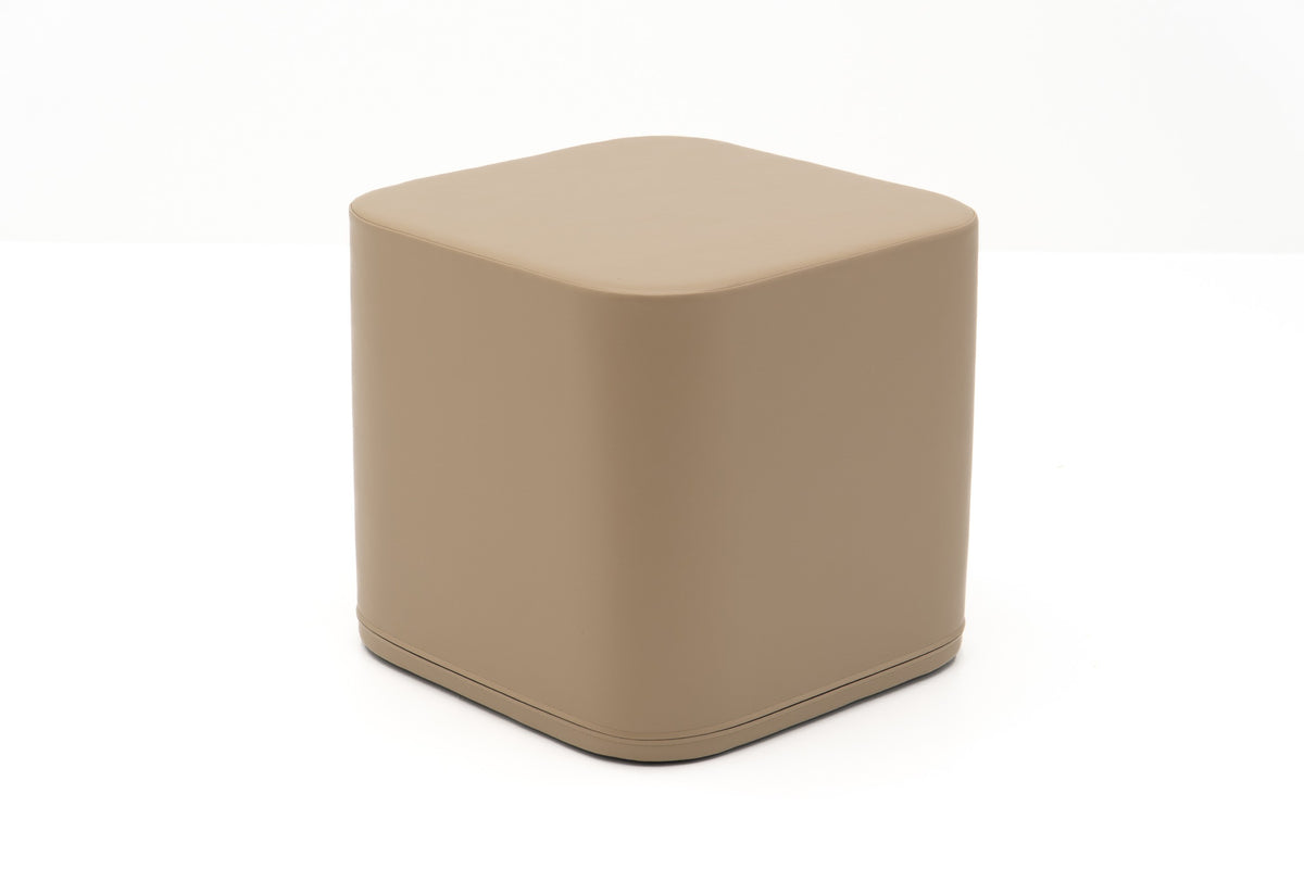 Large Play Pouf Cube - Beige