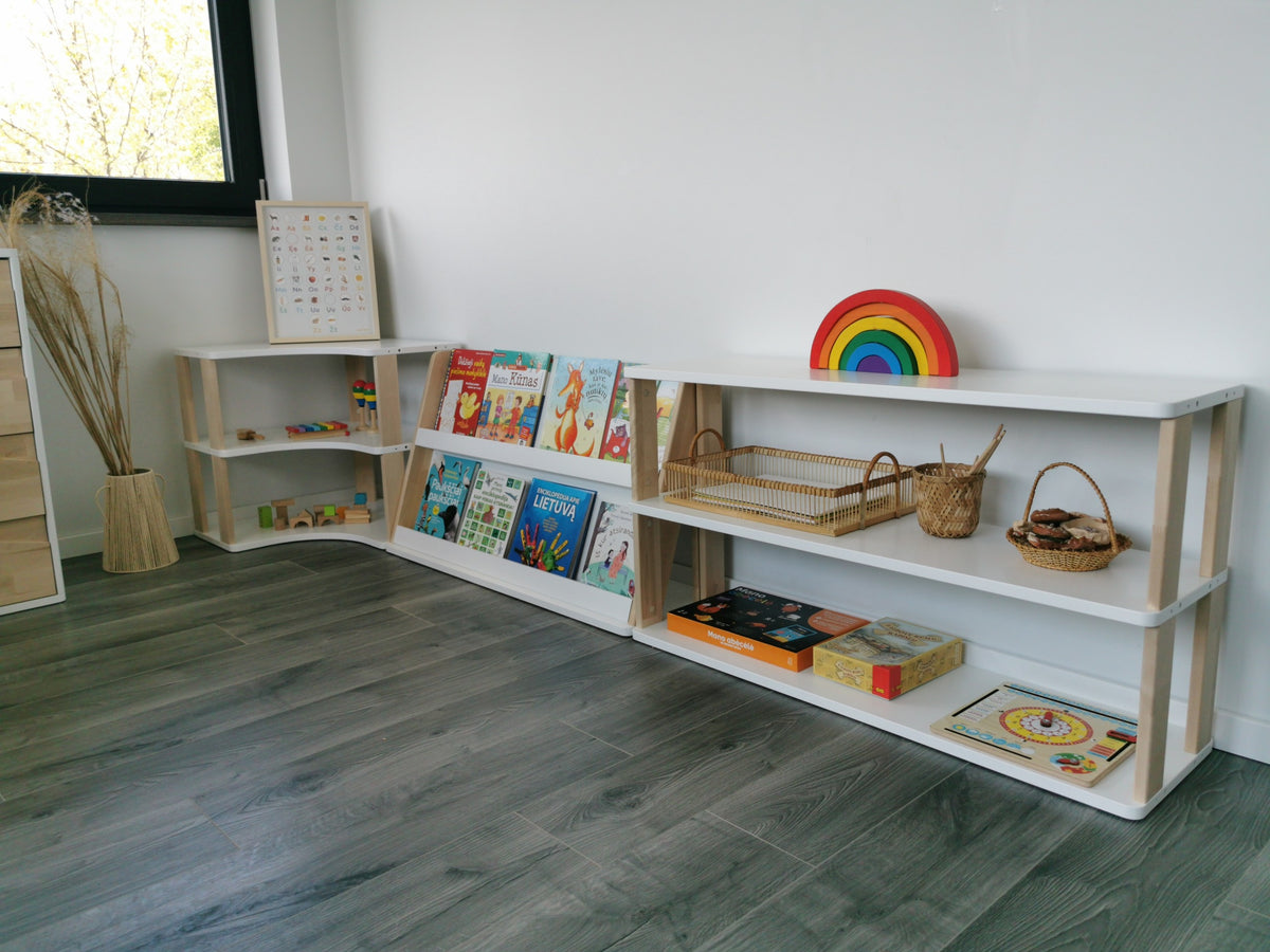 Modular Montessori Bookshelf - 2 Shelves