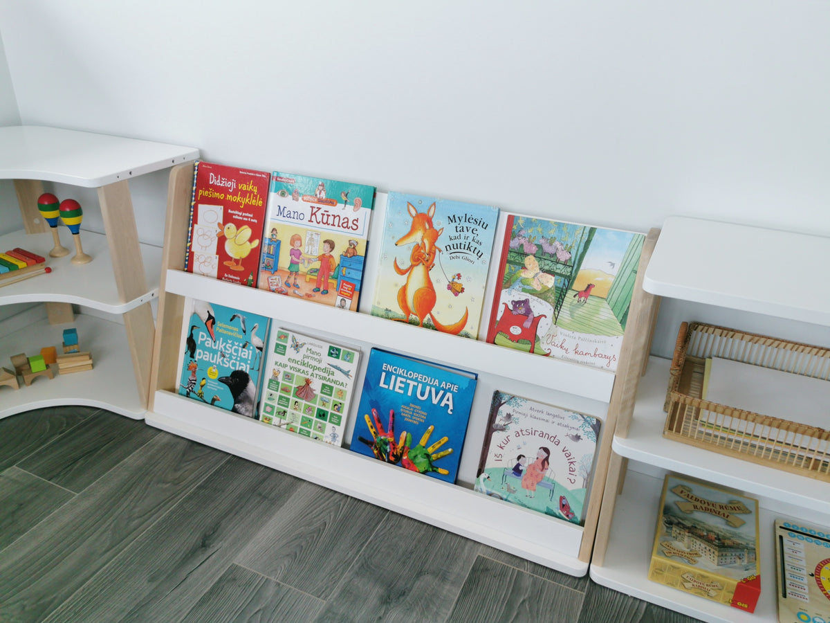Modular Montessori Bookshelf - 2 Shelves