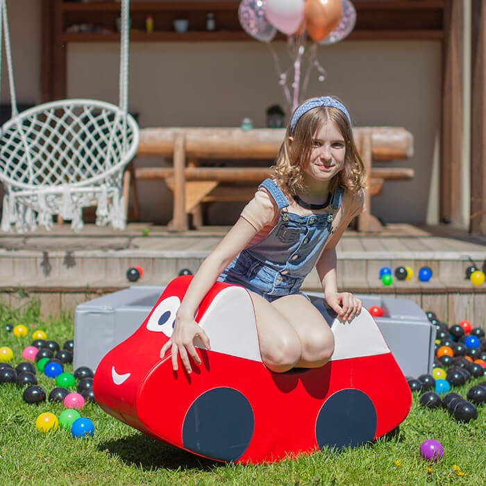 Soft Play Ride On Toy - Red Car