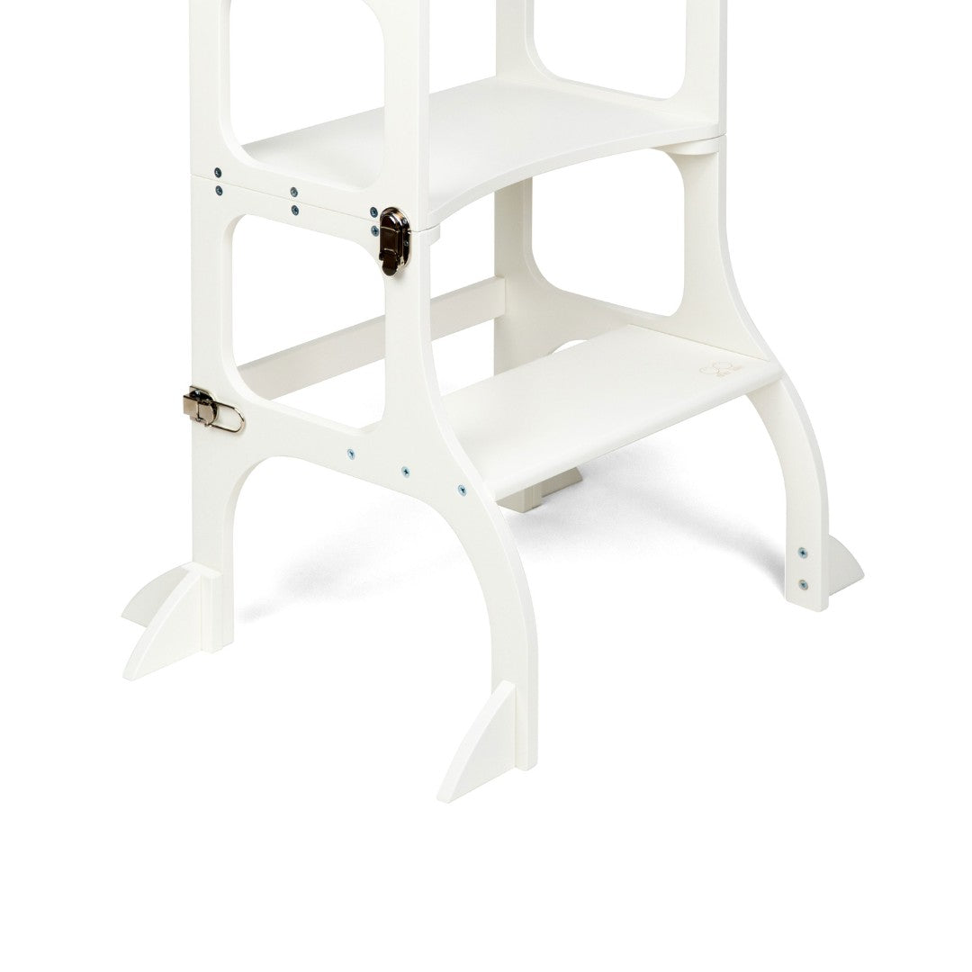 STEP'n'SIT® Convertible 2-in-1 Helper Tower/Table With Support Legs - White