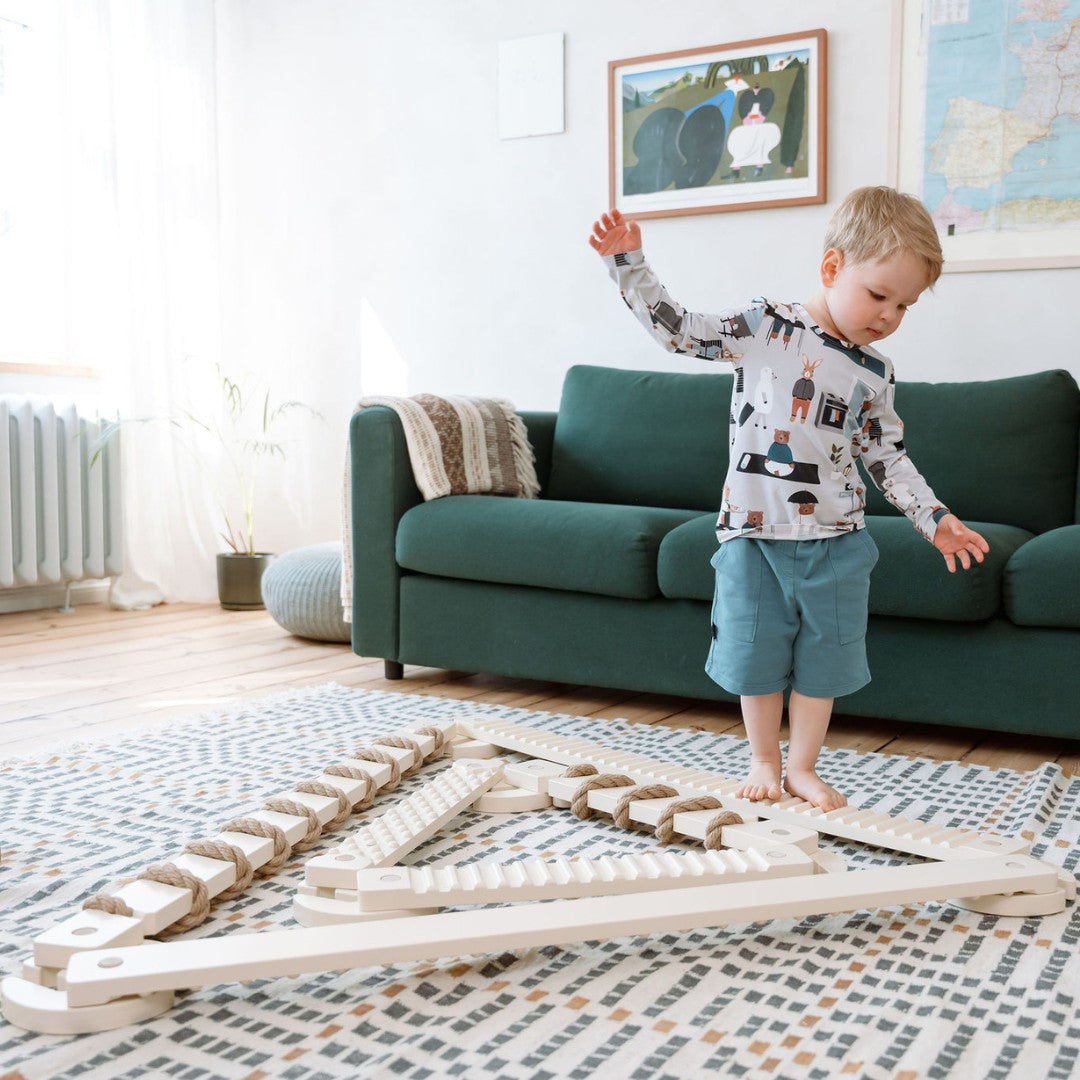 TipiToo® Small Balance Beam 3 Piece Set - Jute Rope