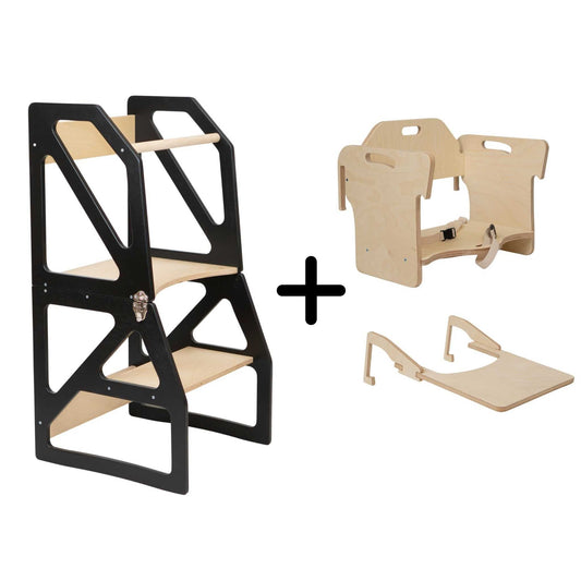 Transformable Kitchen Tower - Modustep and High Chair Combo